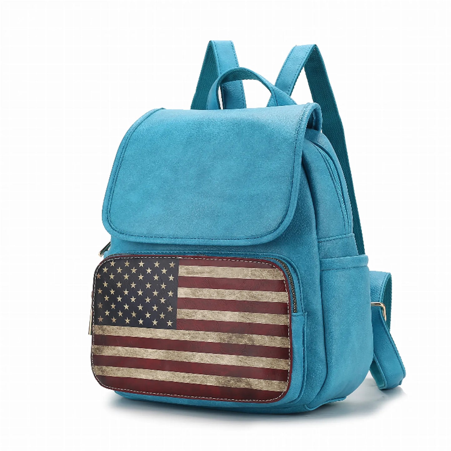 Regina Printed Flag Vegan Leather Women's Backpack