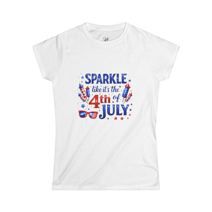 Women's Tee — 4th of July Sparkle Tee — "Sparkle like it's the 4th of July" Patriotic Shirt