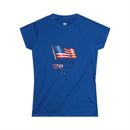 Women's Tee - USA Flag "Celebrating 250 Years"  1776–2026 Patriotic Independence Day Shirt