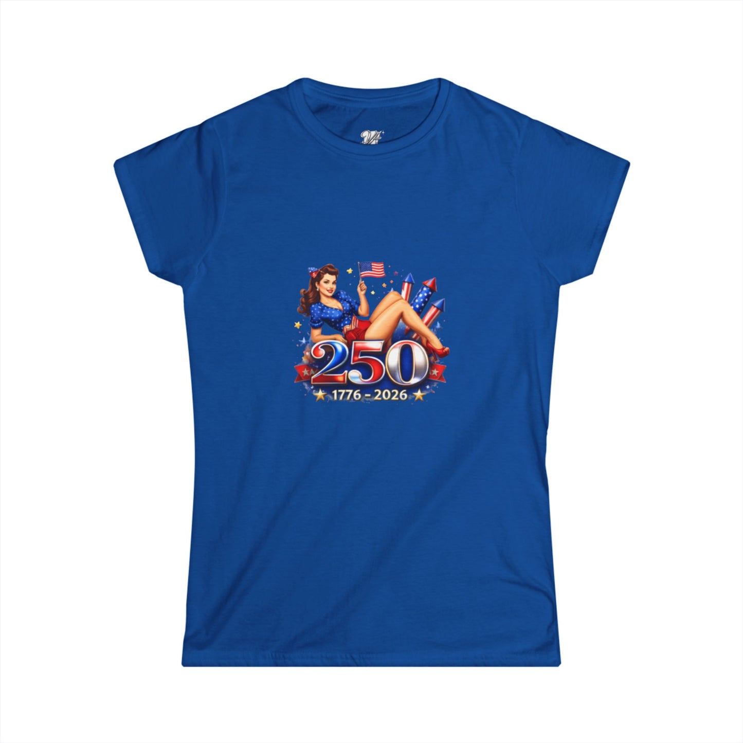 Women's Tee — '250 1776–2026' Patriotic Pinup Fourth of July Shirt