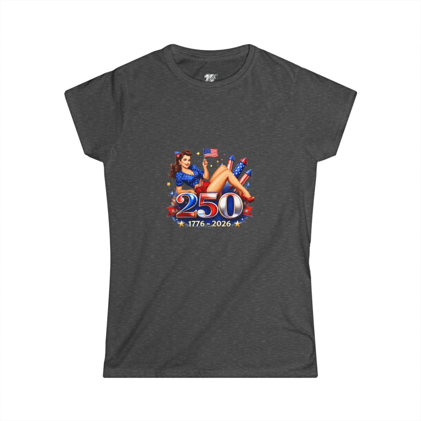 Women's Tee — '250 1776–2026' Patriotic Pinup Fourth of July Shirt