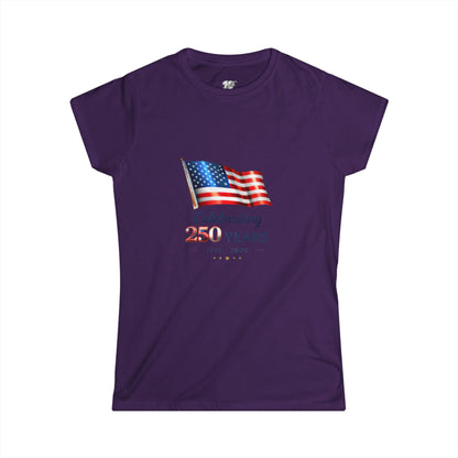 Women's Tee - USA Flag "Celebrating 250 Years"  1776–2026 Patriotic Independence Day Shirt