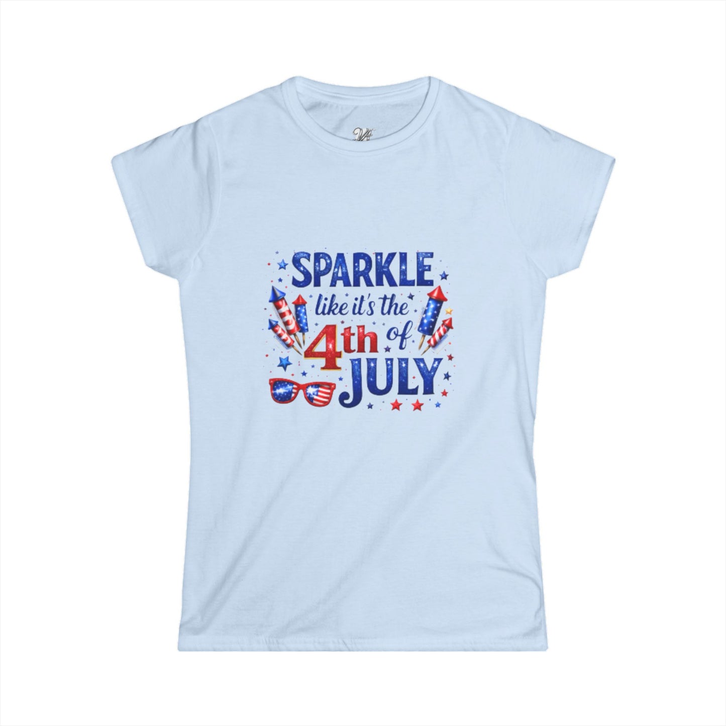 Women's Tee — 4th of July Sparkle Tee — "Sparkle like it's the 4th of July" Patriotic Shirt