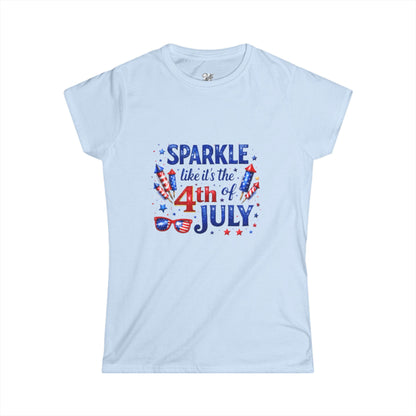 Women's Tee — 4th of July Sparkle Tee — "Sparkle like it's the 4th of July" Patriotic Shirt
