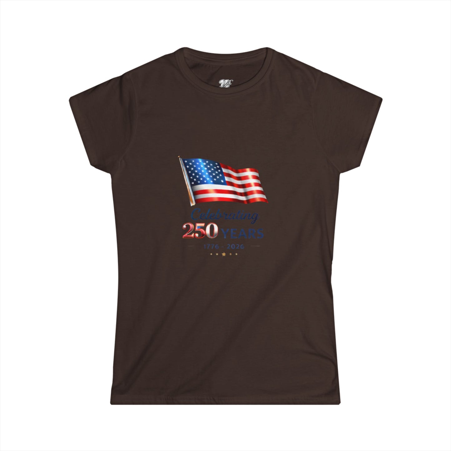 Women's Tee - USA Flag "Celebrating 250 Years"  1776–2026 Patriotic Independence Day Shirt