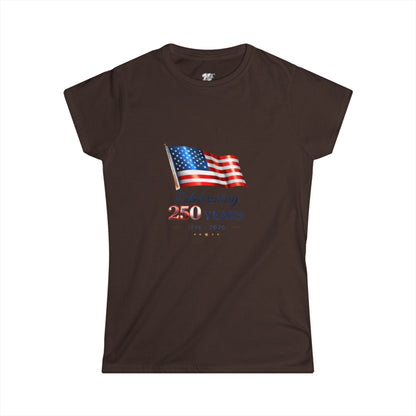 Women's Tee - USA Flag "Celebrating 250 Years"  1776–2026 Patriotic Independence Day Shirt