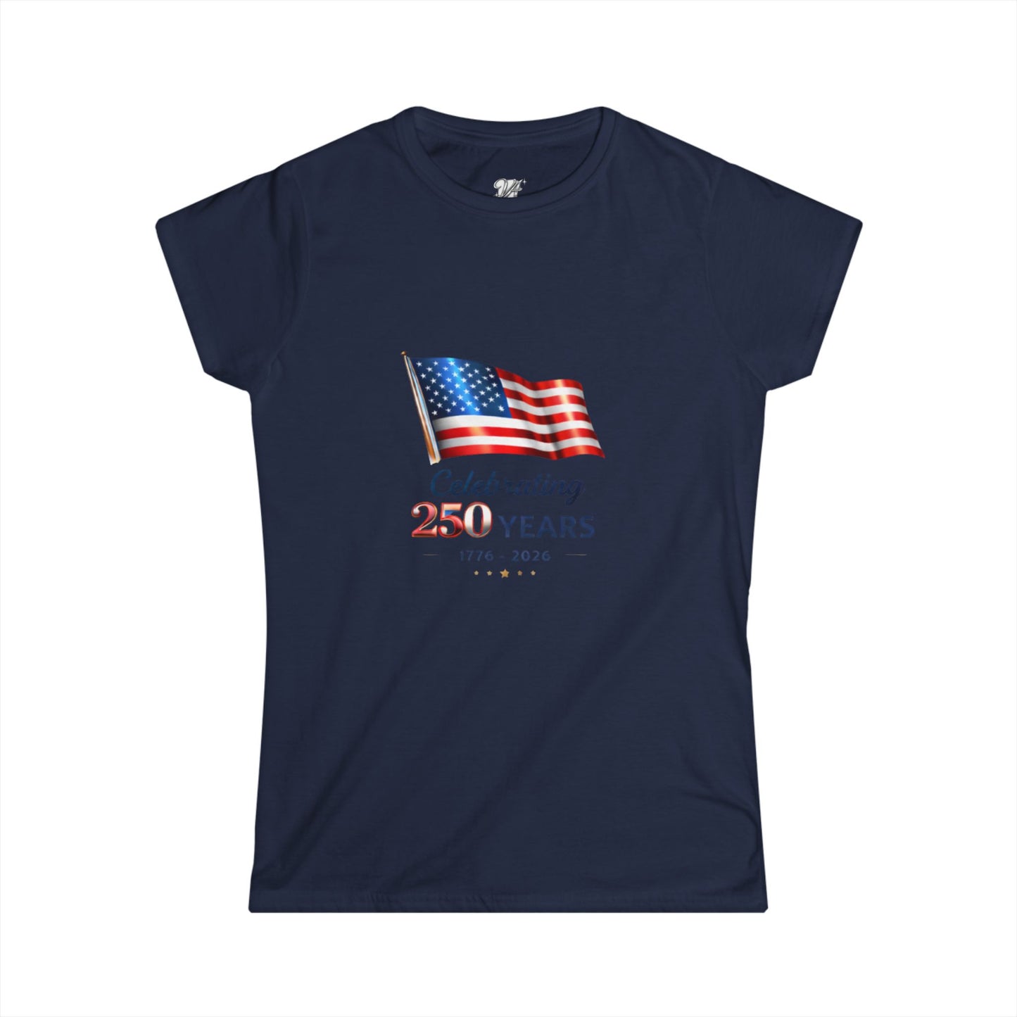Women's Tee - USA Flag "Celebrating 250 Years"  1776–2026 Patriotic Independence Day Shirt