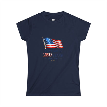 Women's Tee - USA Flag "Celebrating 250 Years"  1776–2026 Patriotic Independence Day Shirt