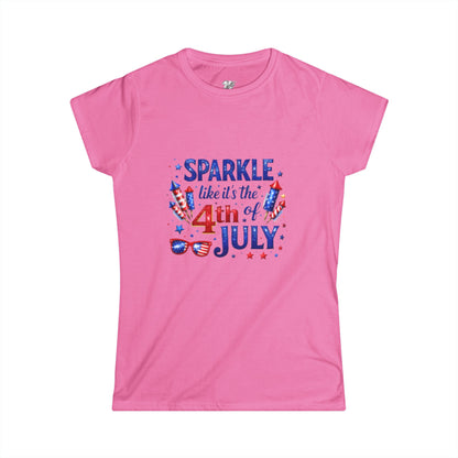 Women's Tee — 4th of July Sparkle Tee — "Sparkle like it's the 4th of July" Patriotic Shirt