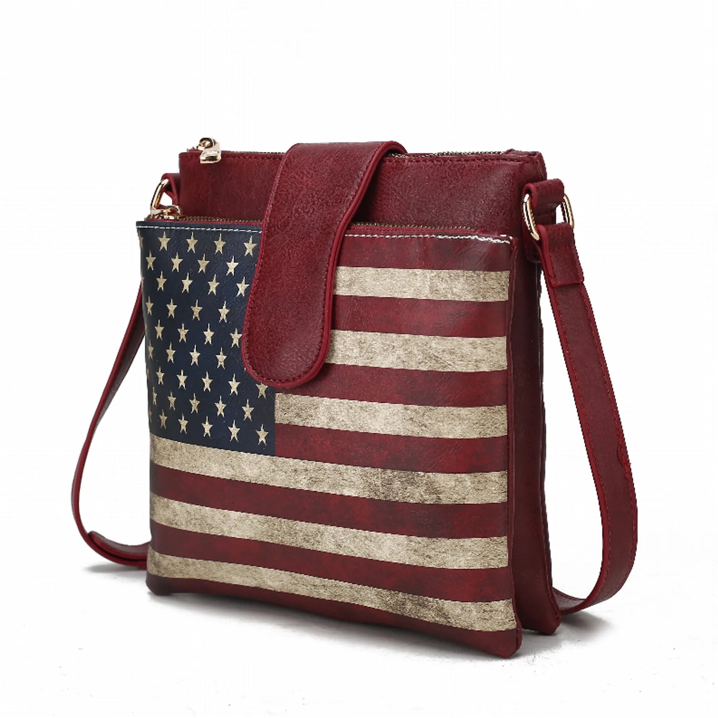 Josephine Vegan Leather Women's FLAG Crossbody Bag