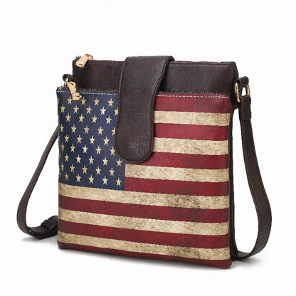 Josephine Vegan Leather Women's FLAG Crossbody Bag