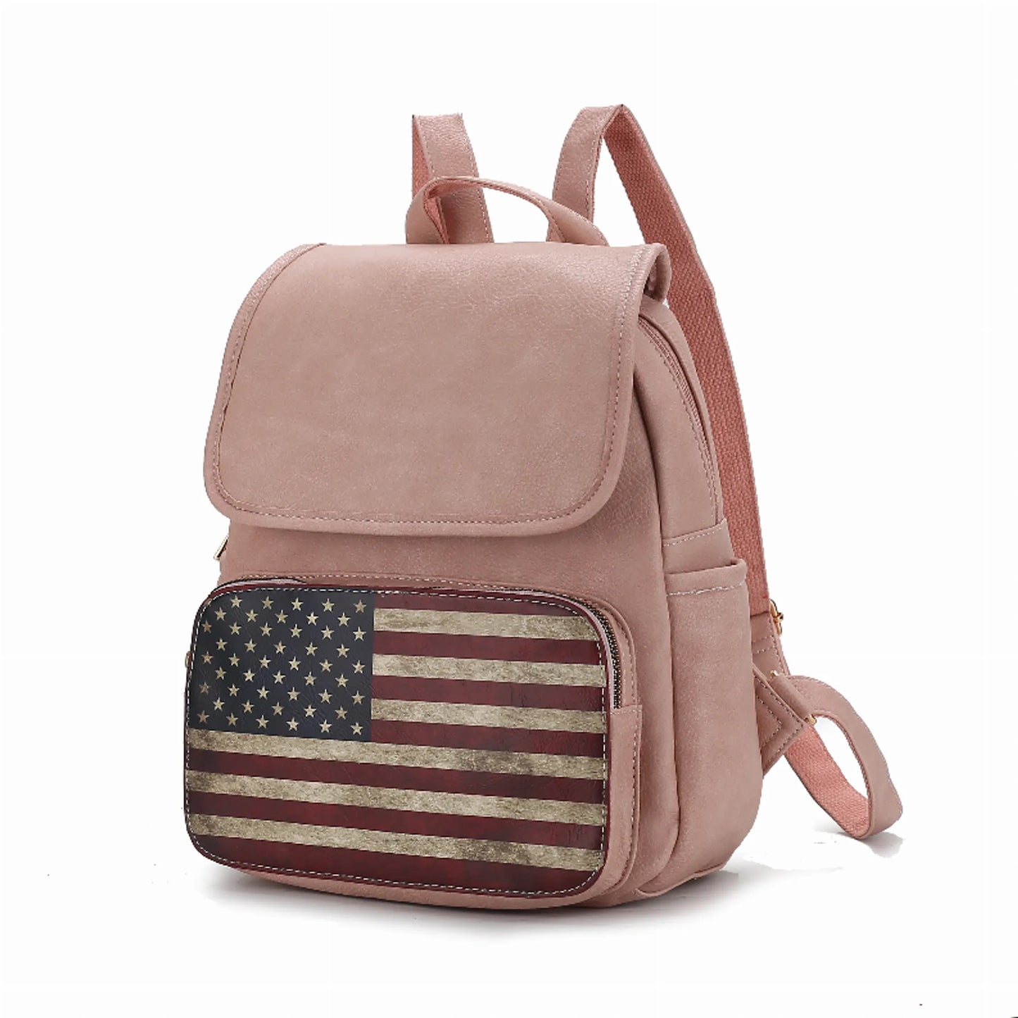 Regina Printed Flag Vegan Leather Women's Backpack