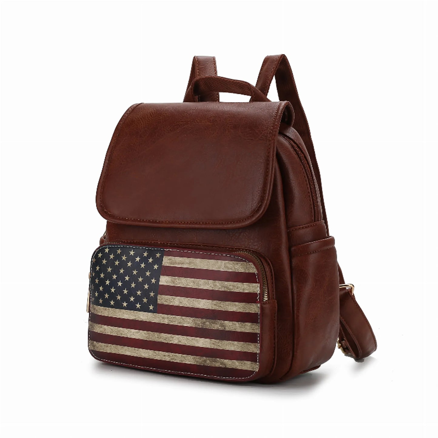 Regina Printed Flag Vegan Leather Women's Backpack