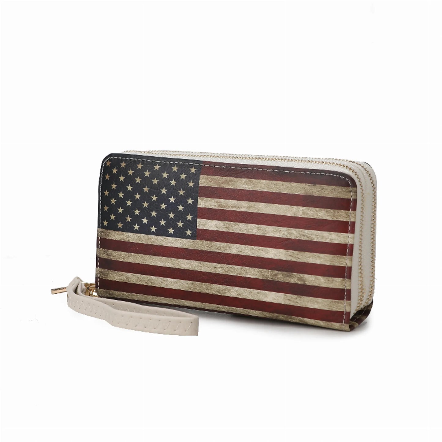 Uriel Vegan Leather Women's FLAG Wristlet Wallet