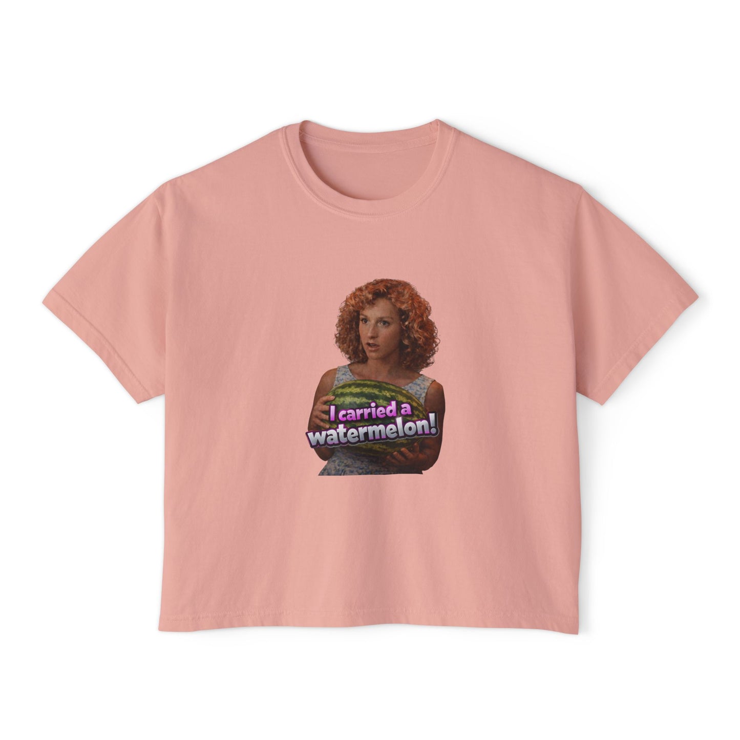 Women's Boxy Tee — I Carried a Watermelon Funny Graphic Crop Shirt