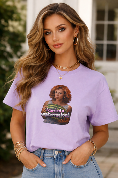 Women's Boxy Tee — I Carried a Watermelon Funny Graphic Crop Shirt
