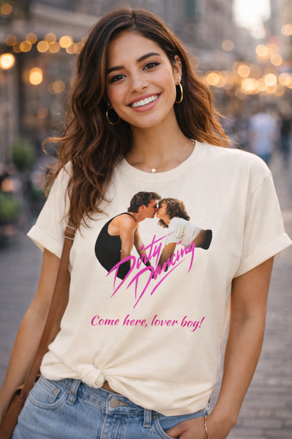 Women's - Dirty Dancing Retro Graphic Women's Boxy Tee — "Come Here, Lover Boy!"
