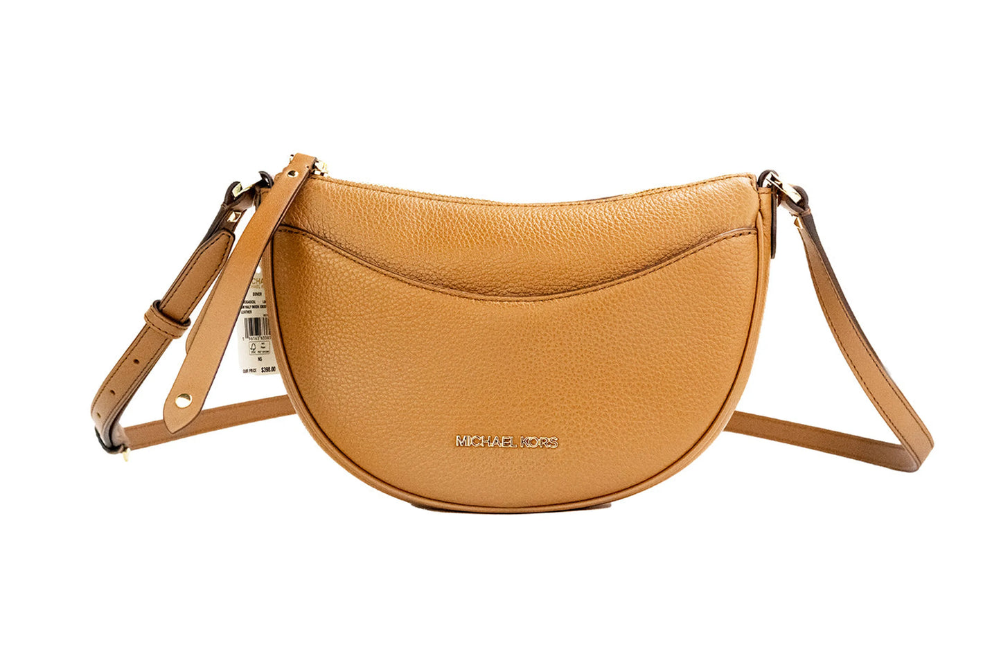 Michael Kors Dover Small Luggage Half Moon Crossbody Bag