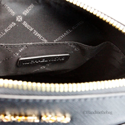 Michael Kors Jet Set Medium Black X Cross Dome Crossbody