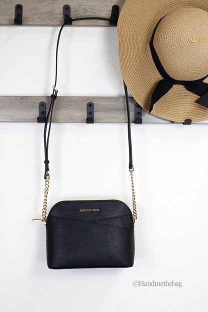 Michael Kors Jet Set Medium Black X Cross Dome Crossbody