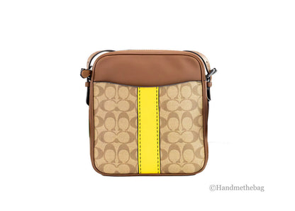Coach Hudson 21 Medium Khaki Trompe L'oeil Bag