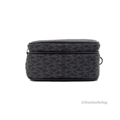 Michael Kors Flight Black PVC North South Chain Crossbody