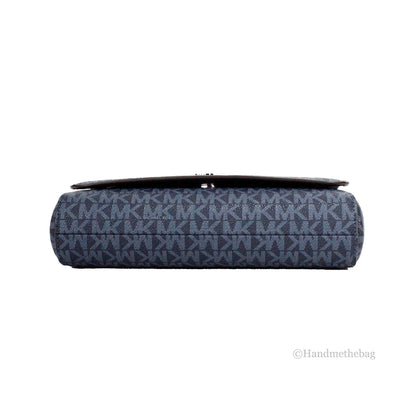 Michael Kors Medium Navy Convertible Pouchette Crossbody Bag