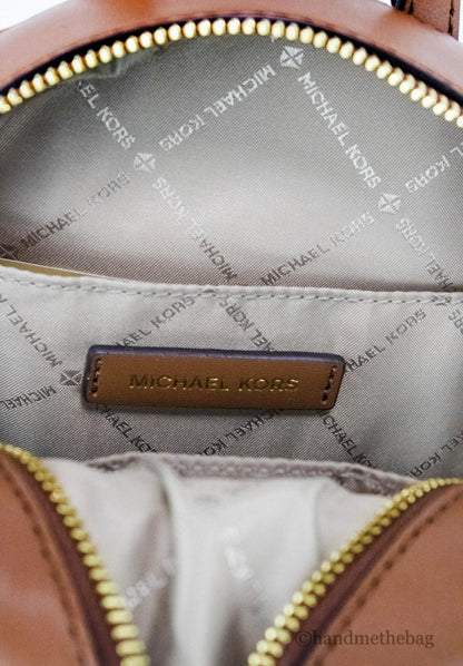 Michael Kors Jaycee XS Brown PVC Pocket Shoulder Backpack