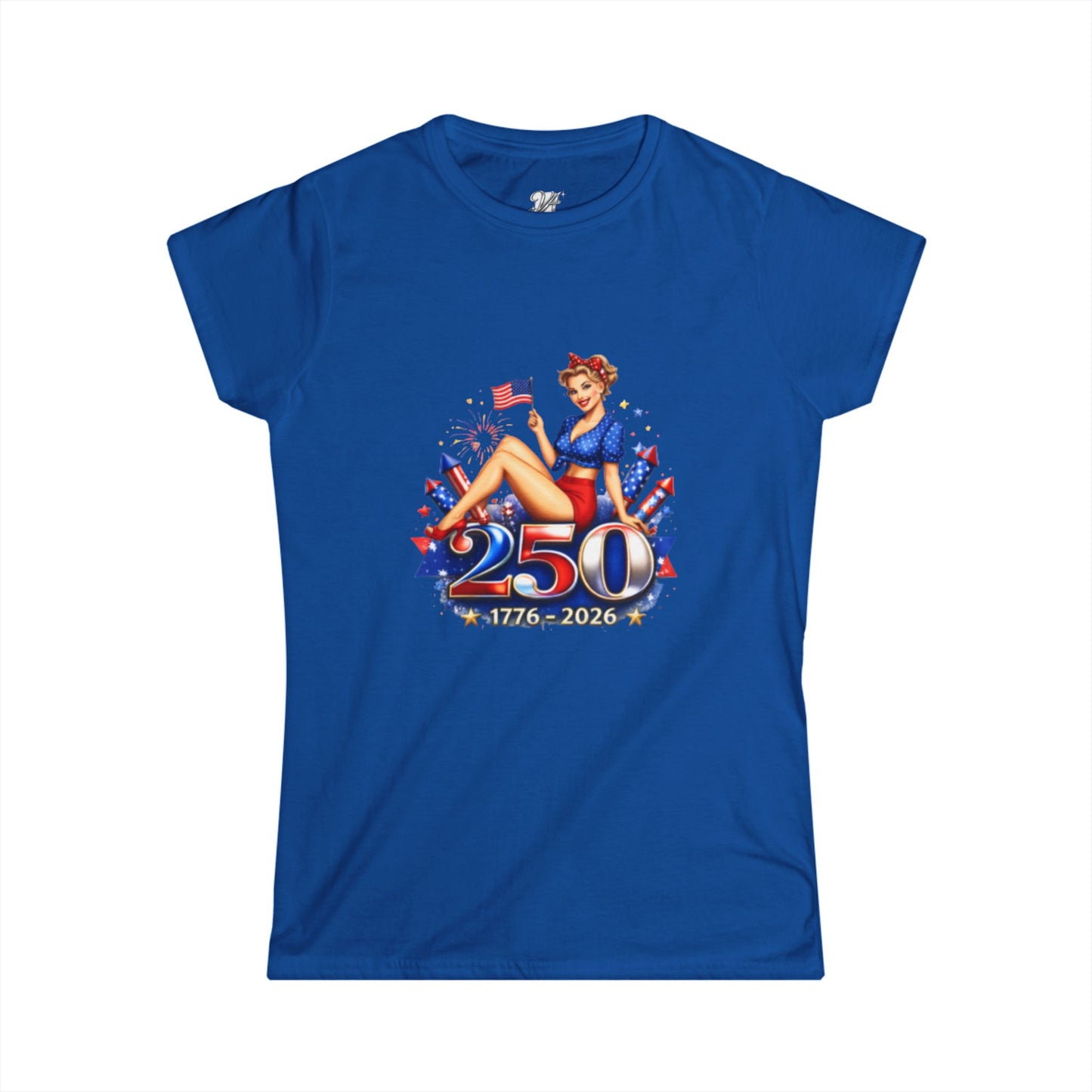 Women's Tee — 250th Anniversary Pinup Tee - 1776-2026 Patriotic Fourth of July Shirt