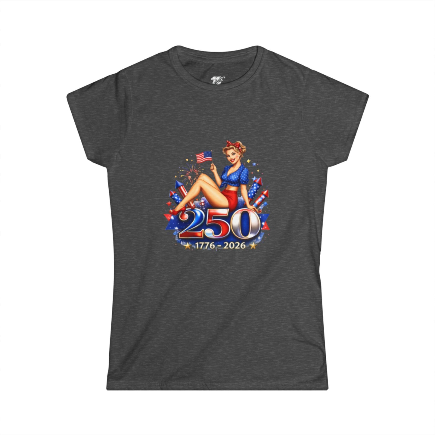 Women's Tee — 250th Anniversary Pinup Tee - 1776-2026 Patriotic Fourth of July Shirt