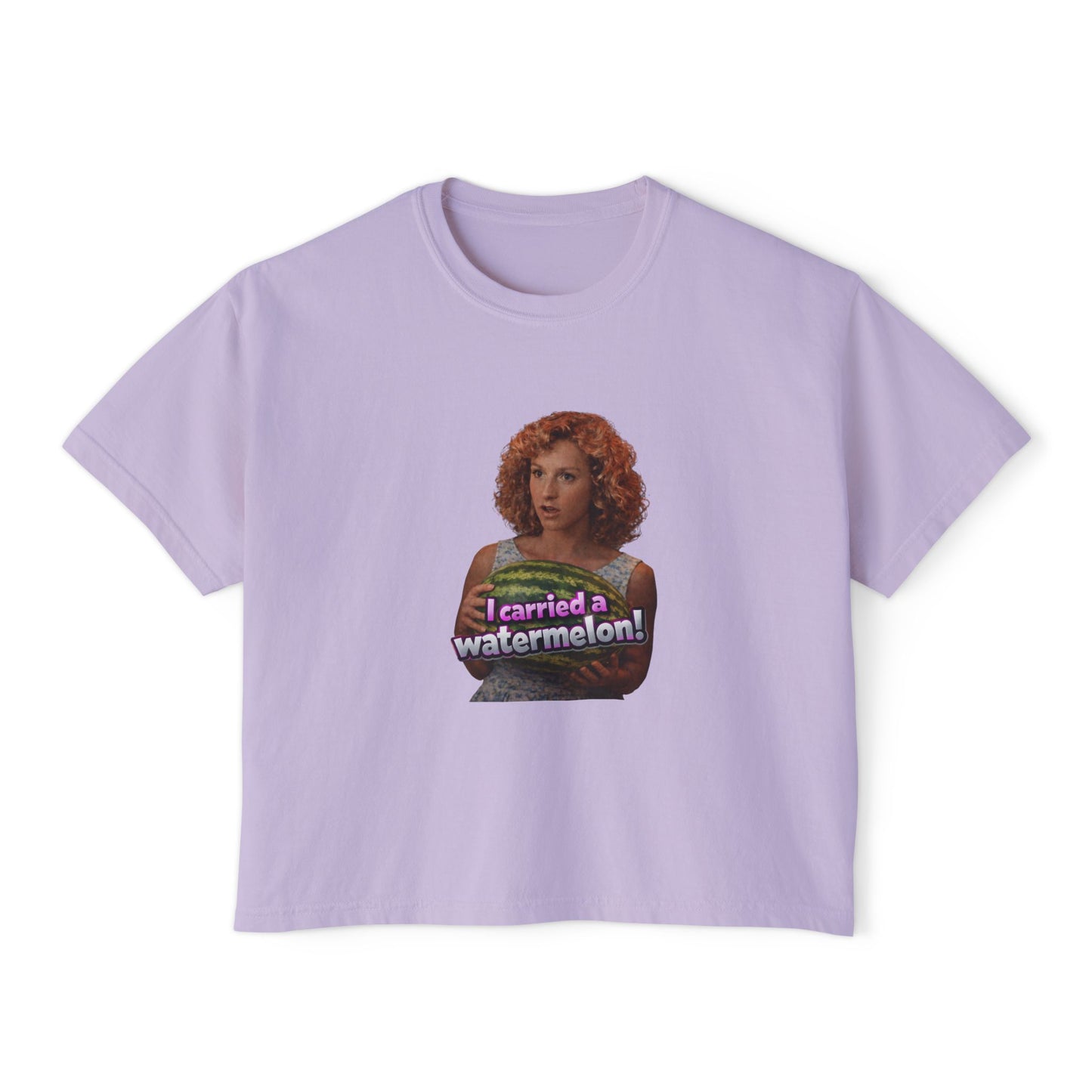 Women's Boxy Tee — I Carried a Watermelon Funny Graphic Crop Shirt