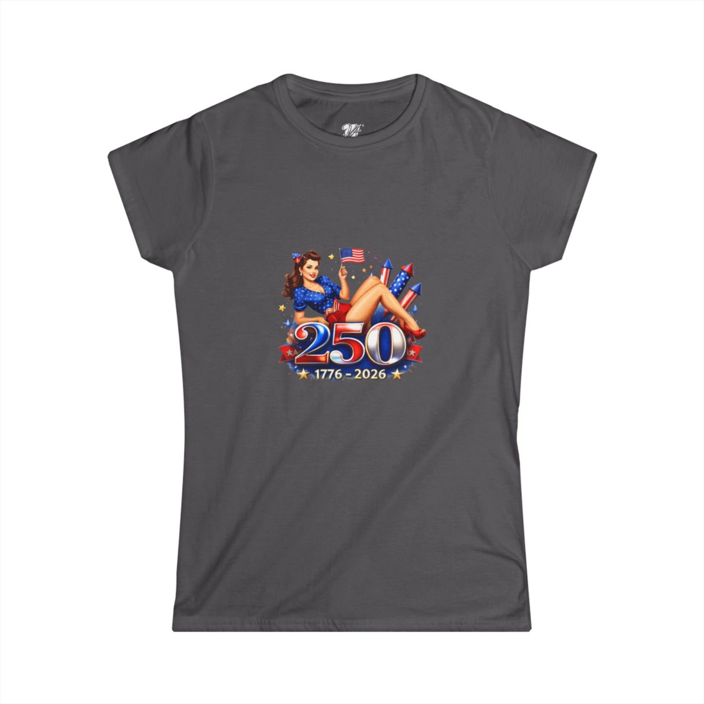 Women's Tee — '250 1776–2026' Patriotic Pinup Fourth of July Shirt