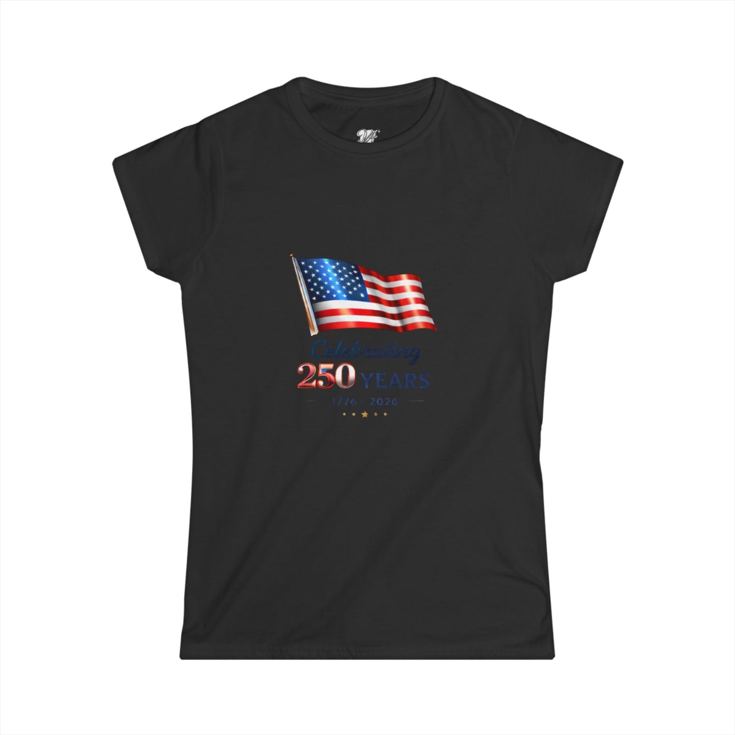 Women's Tee - USA Flag "Celebrating 250 Years"  1776–2026 Patriotic Independence Day Shirt