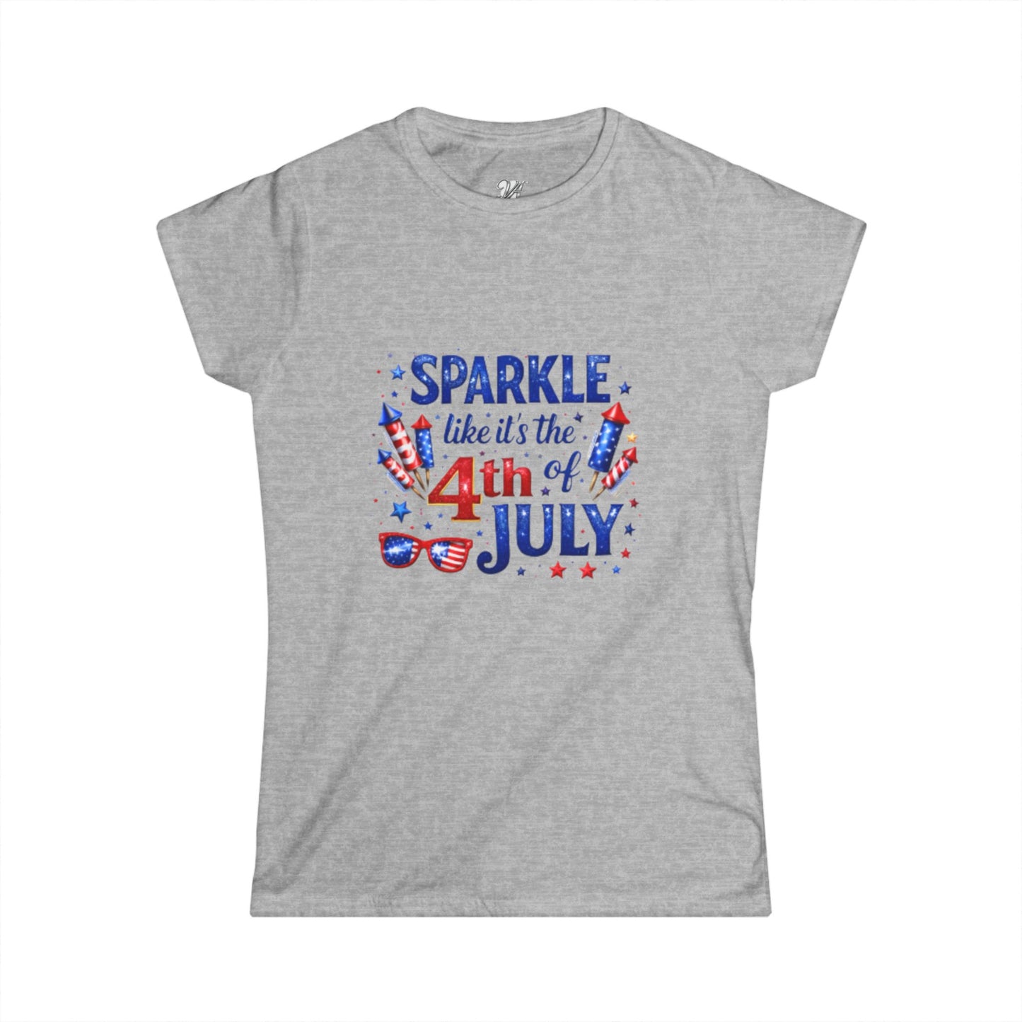 Women's Tee — 4th of July Sparkle Tee — "Sparkle like it's the 4th of July" Patriotic Shirt