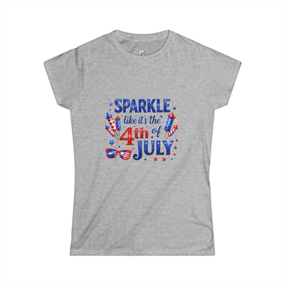Women's Tee — 4th of July Sparkle Tee — "Sparkle like it's the 4th of July" Patriotic Shirt